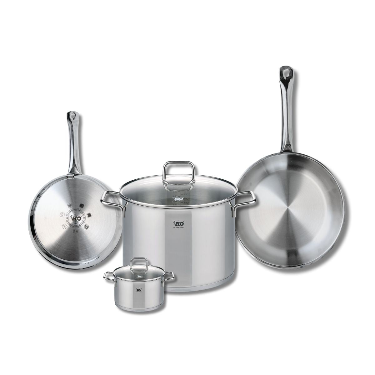 Set de 2 Poêles de cuisson 24 et 28 cm et 2 faitouts 12 et 26 cm  Profi Citrin Elo - Mathon - 1