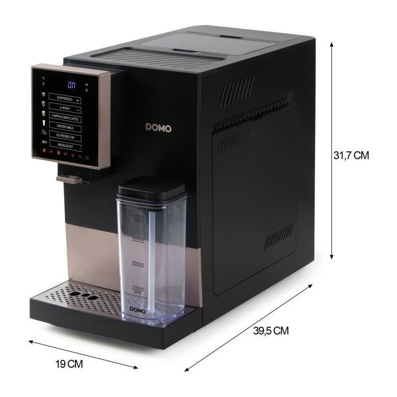 Machine A Expresso Automatique Avec Broyeur - Domo - Do743k - 1350 W - 19 Bar - 125 G Café - Noir Domo - Mathon - 5