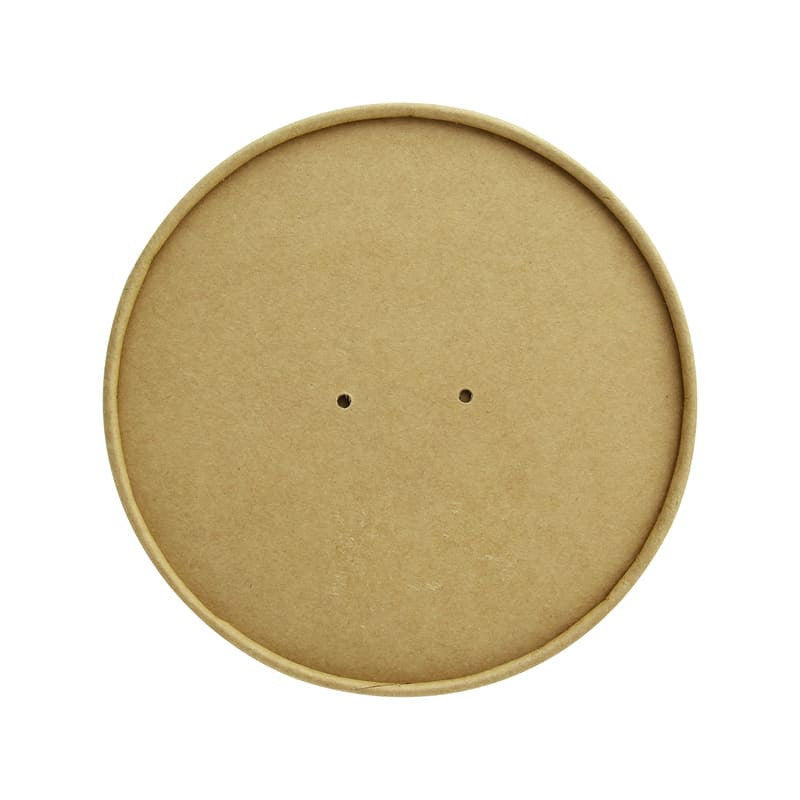 50Pcs - Couvercle brun en carton kraft sans matière plastique, Waterbased  H7,5mm FirstPack - Mathon - 1