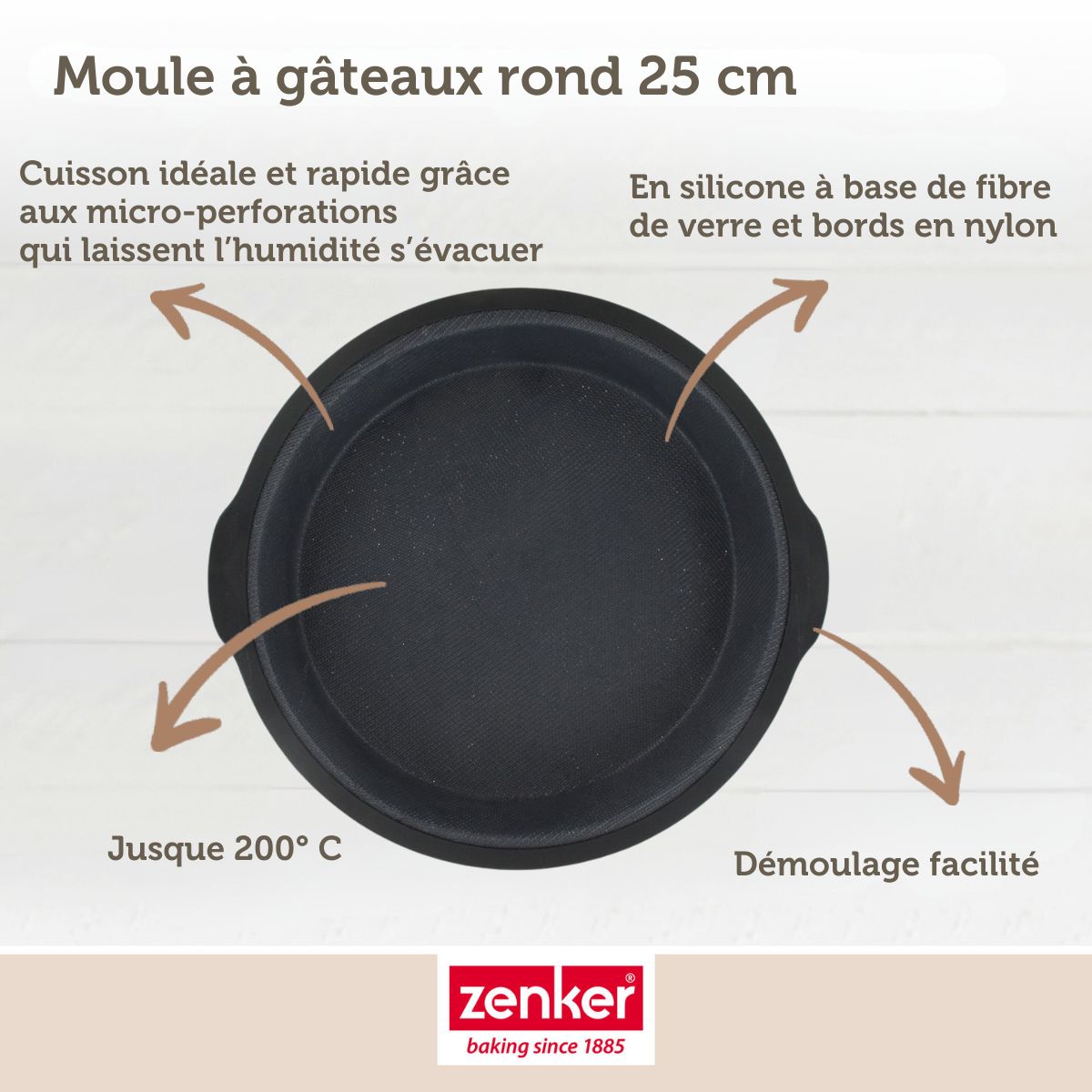Moule à manqué 25 cm Zenker Silicone fibre de verre Zenker - Mathon - 6