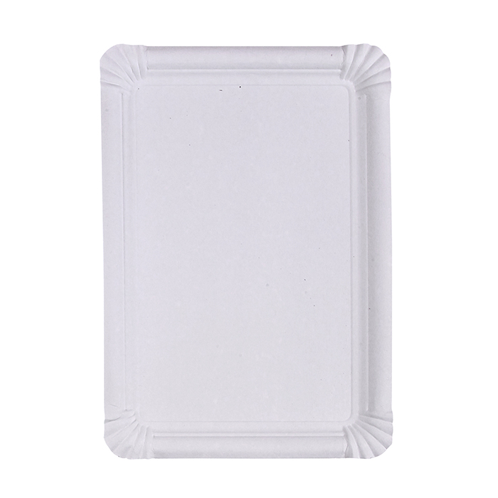 Assiette carton blanc rectangulaire 33 x 23 cm - 4 unités FirstPack - Mathon