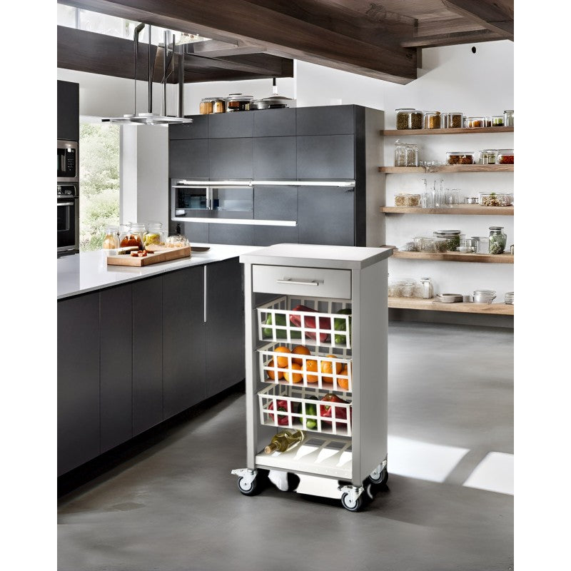 Desserte de cuisine avec plan de travail en acier inoxydable, MOHER, Gris Don Hierro - Mathon - 2