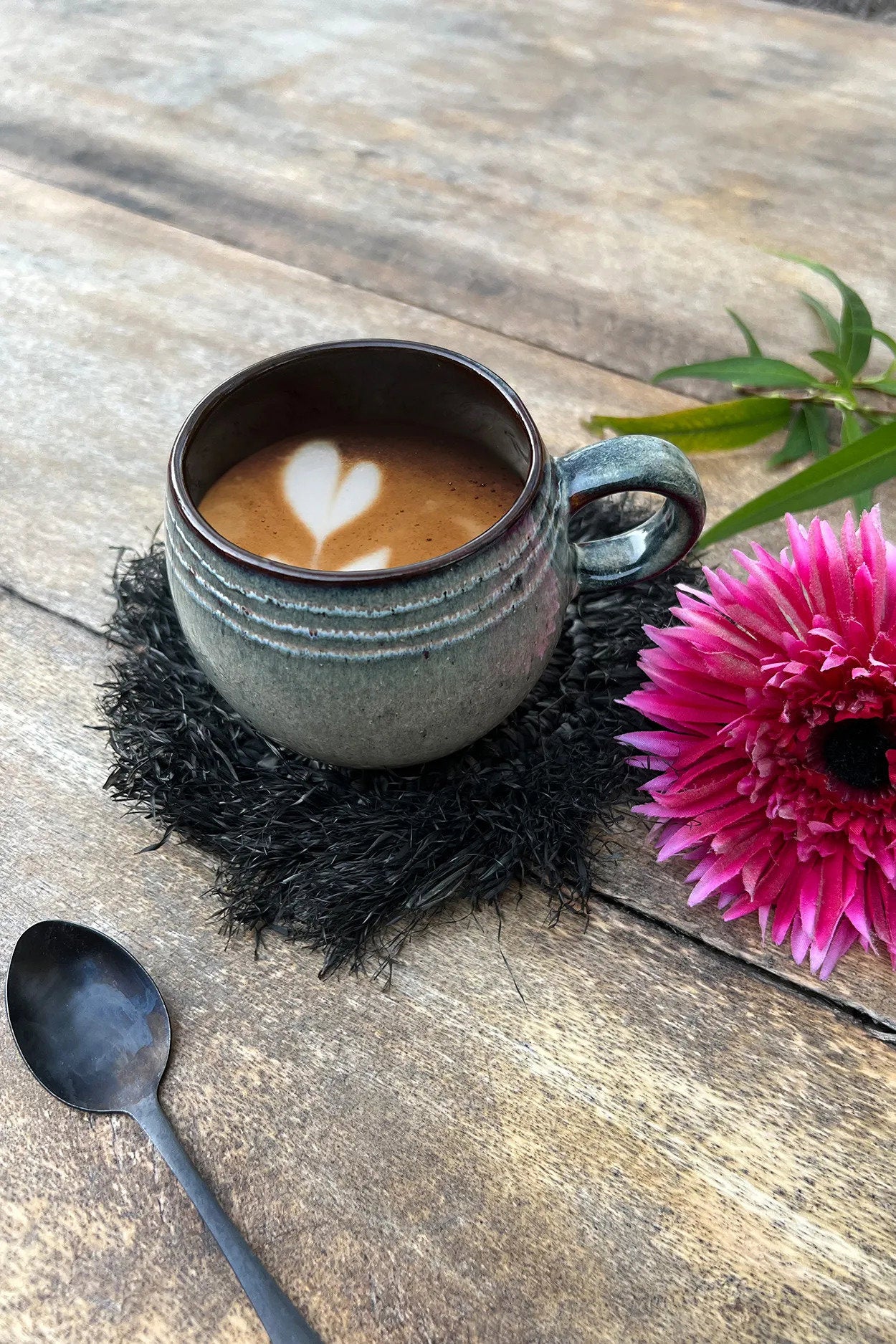 Le Sous-Verre Fringe Raffia - Noir Bazar Bizar - Mathon - 4