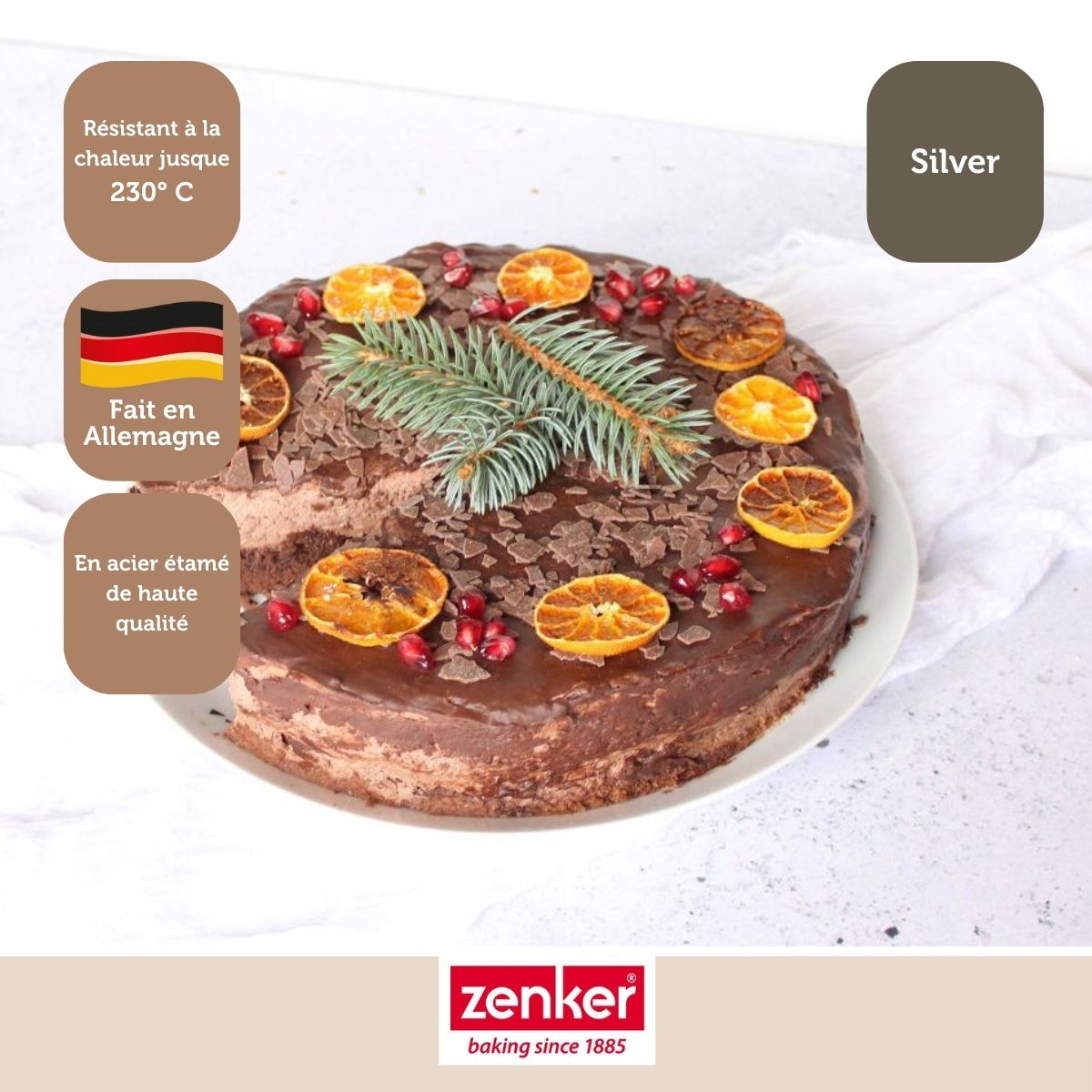 Moule à manqué à charnière 26,3 cm Zenker Silver Zenker - Mathon - 6