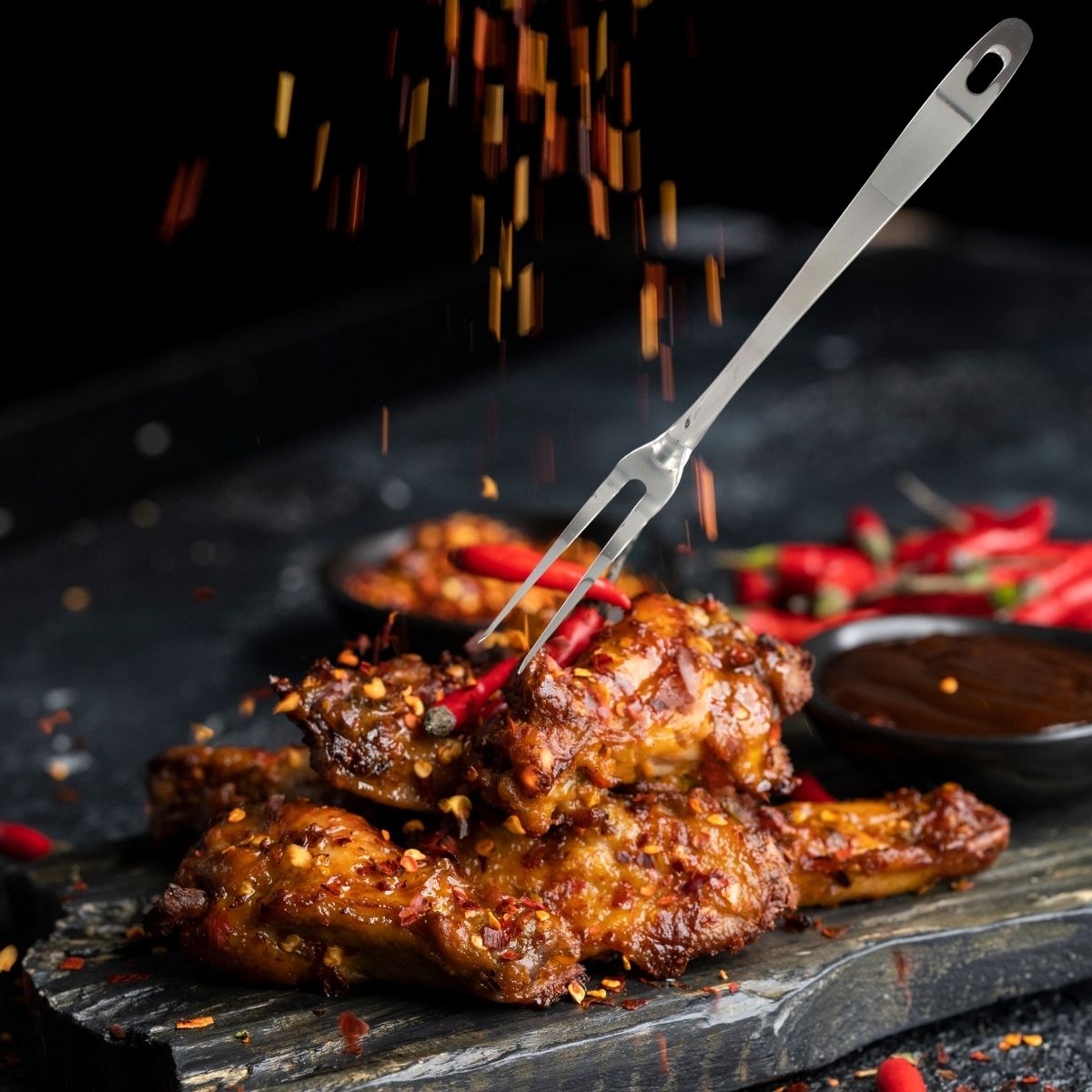 Fourchette à viande et pour barbecue 2 piques 30,5 cm  Oxford Fackelmann - Mathon - 2