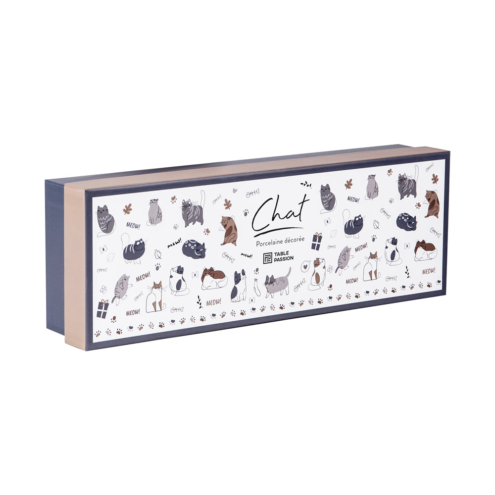 Coffret de 8 tasses Chat 11 cl Table passion - Mathon - 2