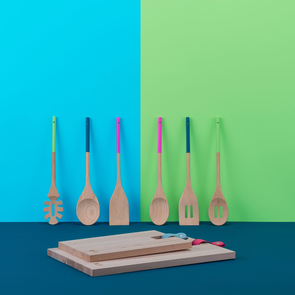 Cuillère de cuisine en bois ajourée 30 x 5,5 cm Tasty Green Tasty - Mathon - 5