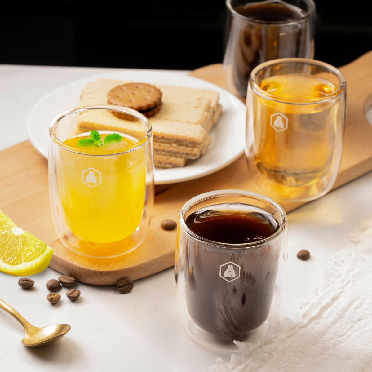 4 tasses à espresso double paroi - 100ml Laguiole Cuisson - Mathon - 4