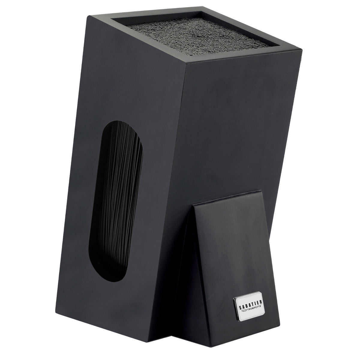 Origin - Bloc spaghetti en bois noir avec 5 couteaux de cuisine Sabatier Trompette - Mathon - 4