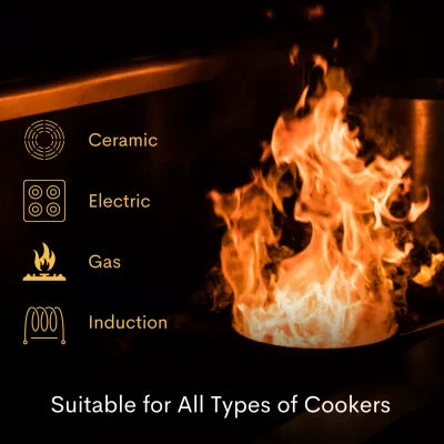 Batterie de cuisine revêtement pierre avec manche amovible 7 pièces noir Herzberg HG8090-7-BK Herzberg - Mathon - 5