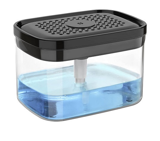 Distributeur de Savon Premium et Porte-éponge 2 en 1 noir Vendos85 - Mathon