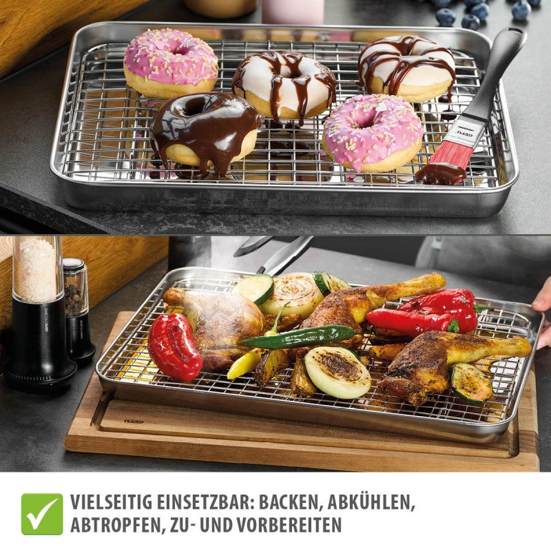 Plat en inox et sa grille 31,5 cm Gefu - Mathon - 5