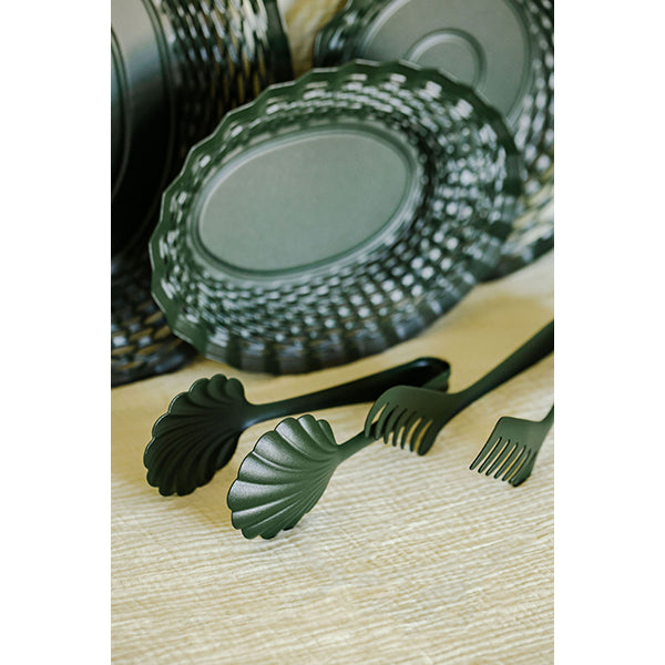 Corbeille ovale Vintage 30 cm vert sapin Roger Orfèvre - Mathon - 2