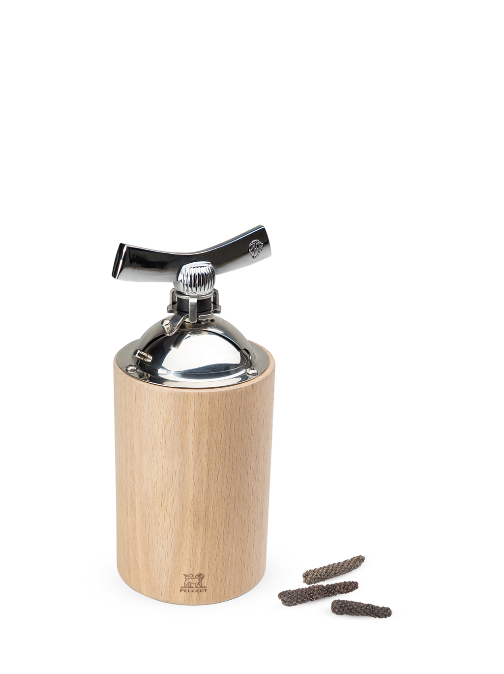 Isen Moulin à poivres longs et gros grains de poivre manuel en bois couleur naturel 16 cm - 6,25" Peugeot - Mathon - 1