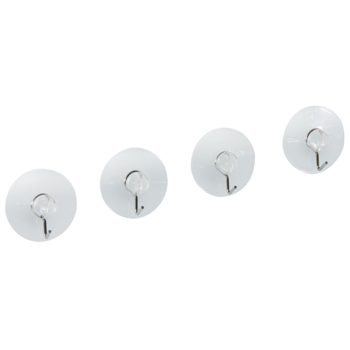 Lot de 4 crochets à ventouse  Tecno Fackelmann - Mathon