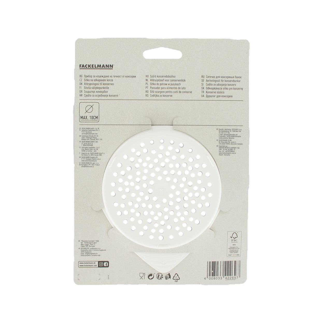 Egouttoir pour boîtes de conserves  Basic Fackelmann - Mathon - 6