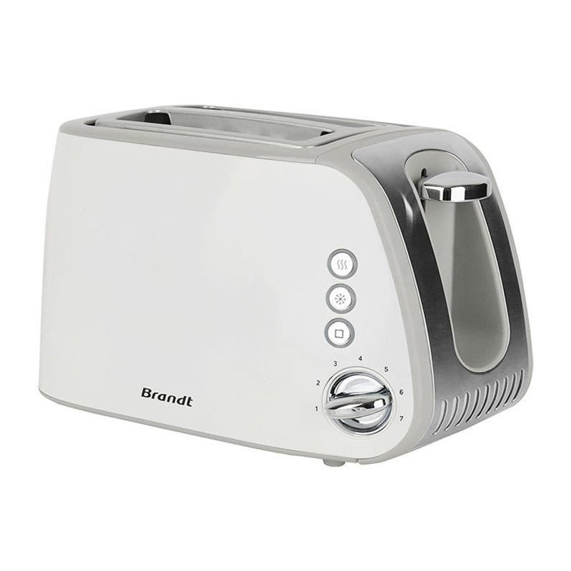 Grille-pain -   - T02t1050w - 2 Fentes - 7 Niveaux De Puissance - Tiroir Ramasse-miettes - Blanc Brandt - Mathon - 1
