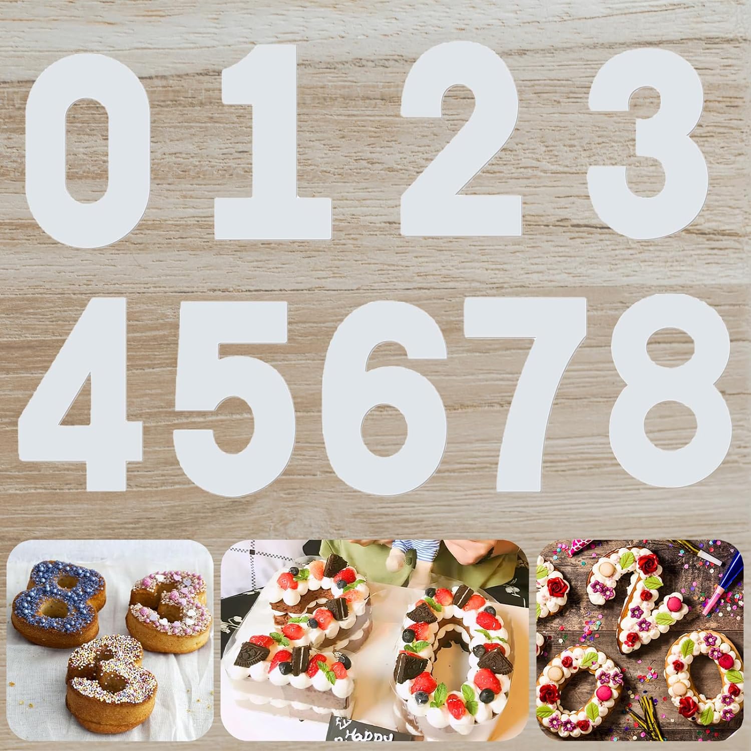 Moules à Gâteaux Numériques en Acryliques Number Cake Chiffre Grand Nombre de 0 à 8 Vendos85 - Mathon