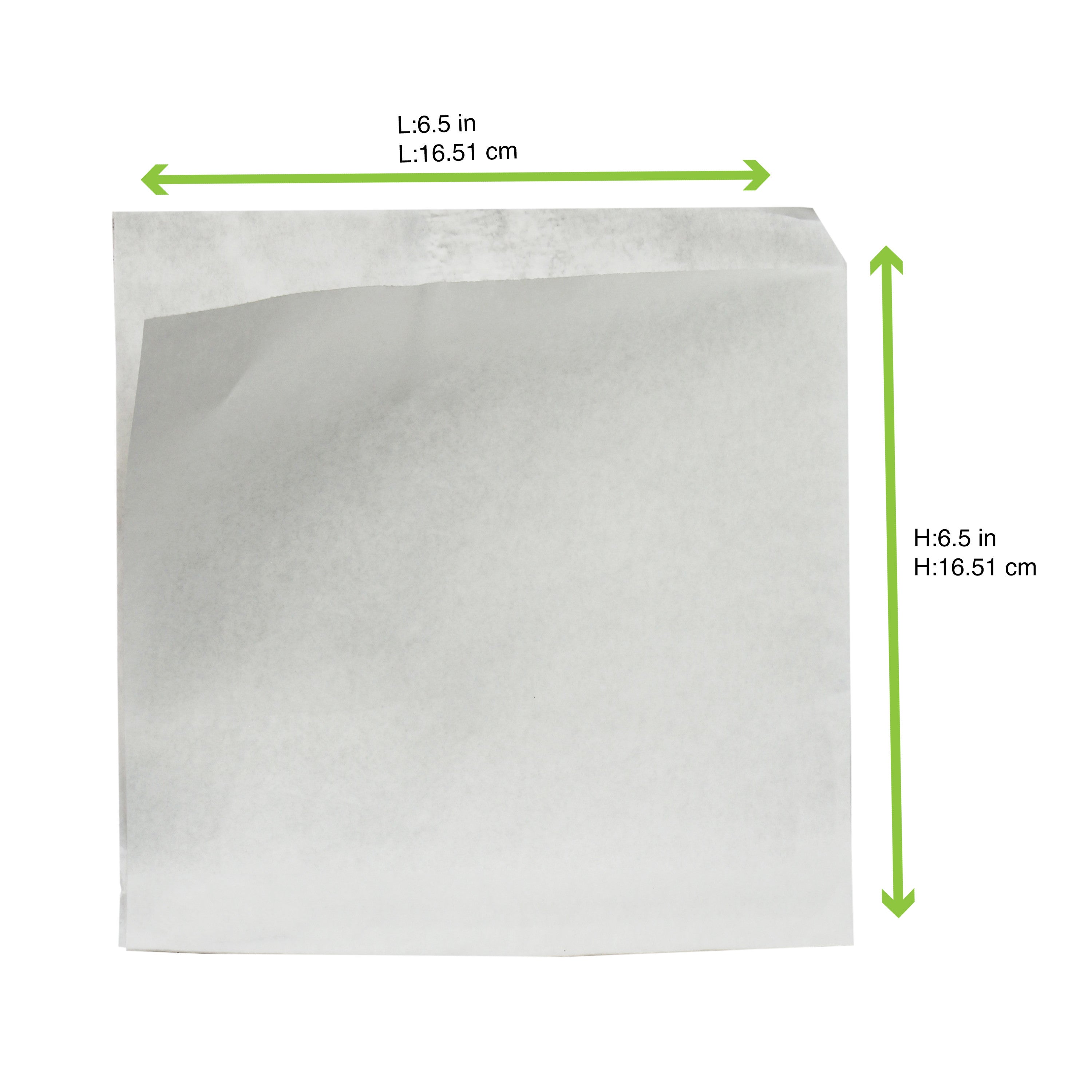 1000Pcs - Sac papier blanc ingraissable ouvert sur 2 côtés  170x170mm FirstPack - Mathon - 2