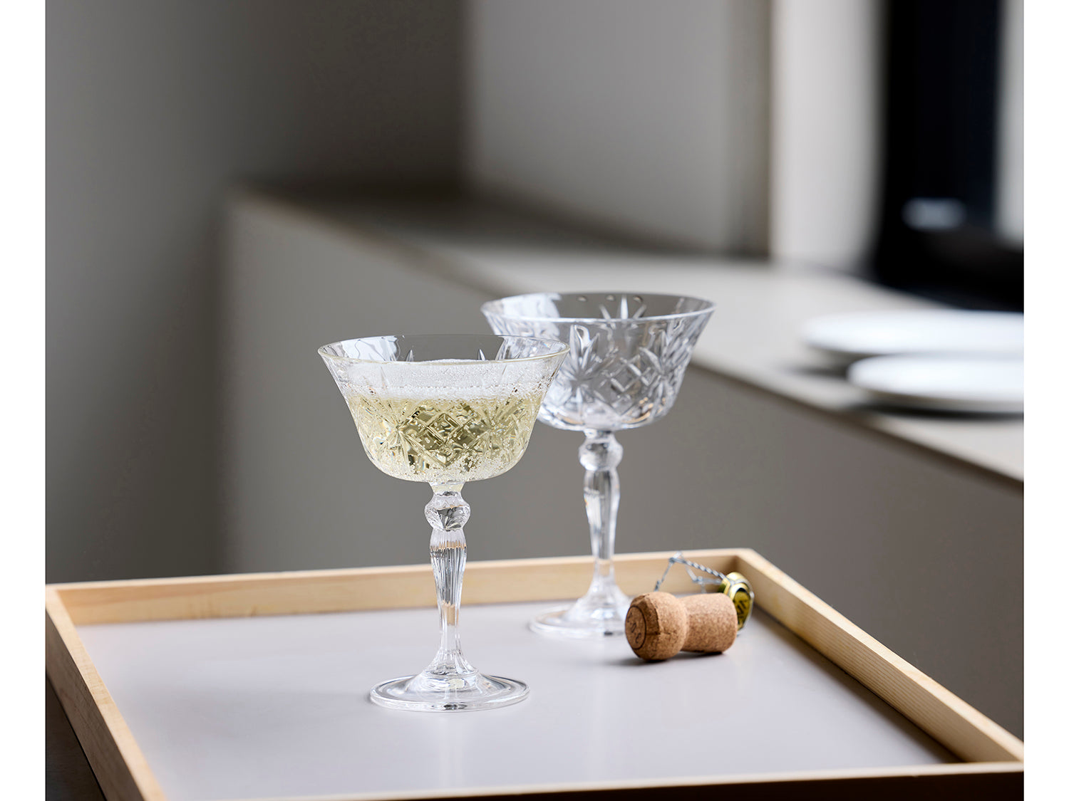 Set de 4 coupes à champagne MELODIA 26cl Transparent Lyngby Glas - Mathon - 6