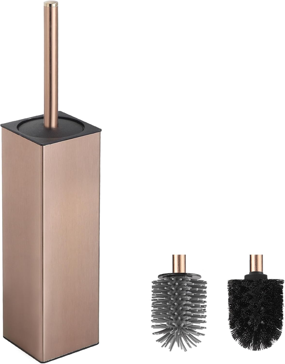 Brosse WC doré rose en silicone avec support – Durable Vendos85 - Mathon