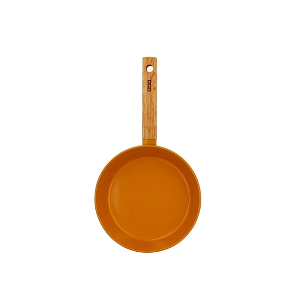 Poêle Ector induction aluminium revêtu manche en bois 20 cm jaune Ogo - Mathon - 2