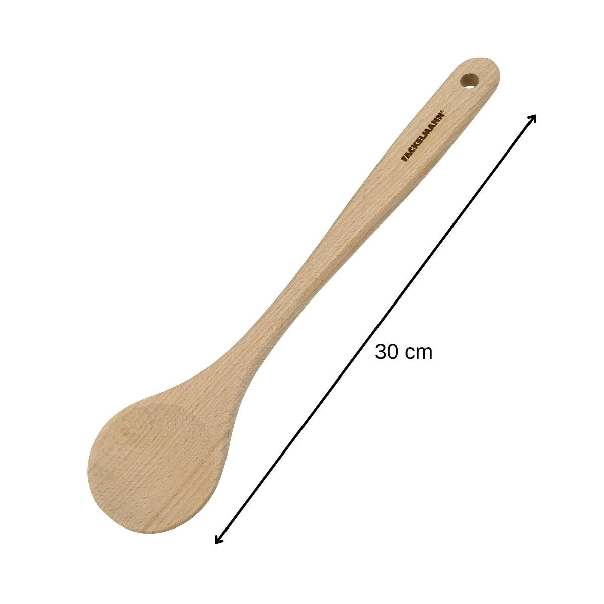 Lot de 3 ustensiles de cuisine en bois dont 2 spatules et une cuillère  Nature Fackelmann - Mathon - 3