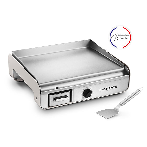 Plancha électrique pro minéral 2300 W et spatule en inox Lagrange - Mathon - 1