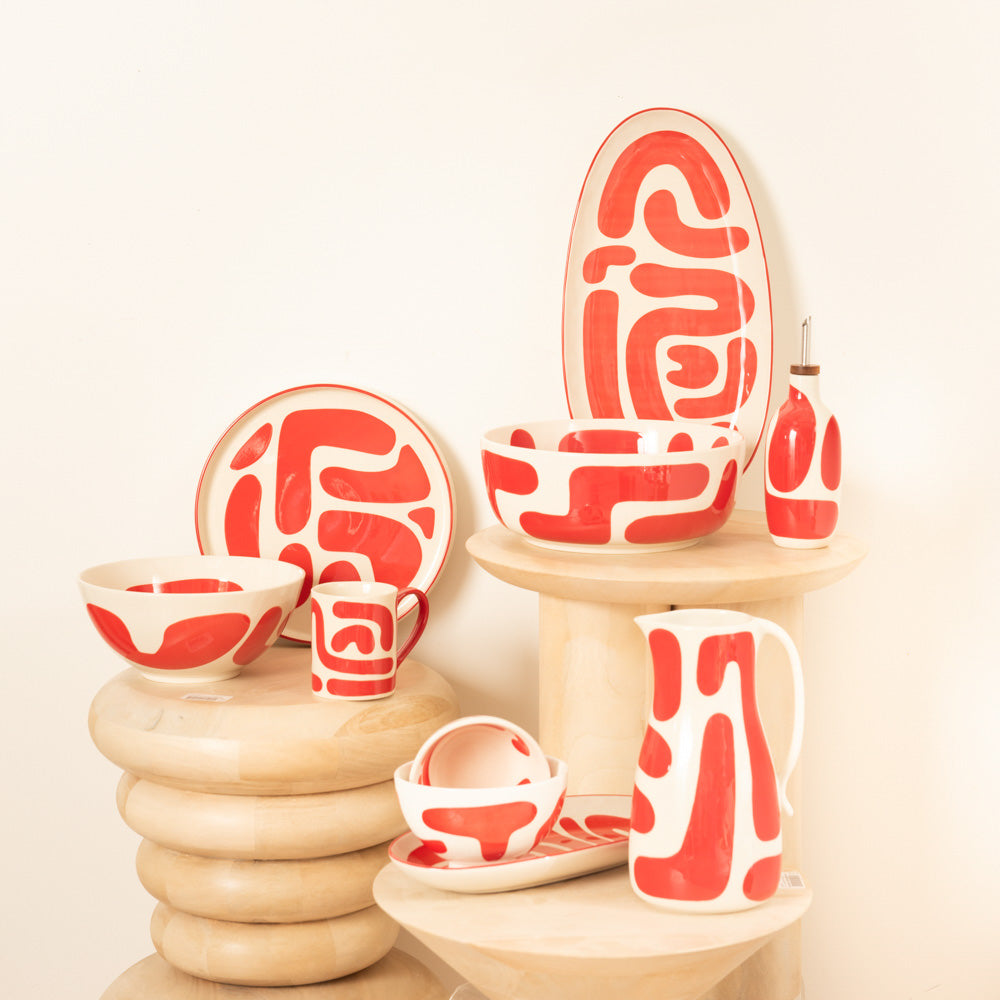 Saladier Lulli 26 cm rouge Table passion - Mathon - 3