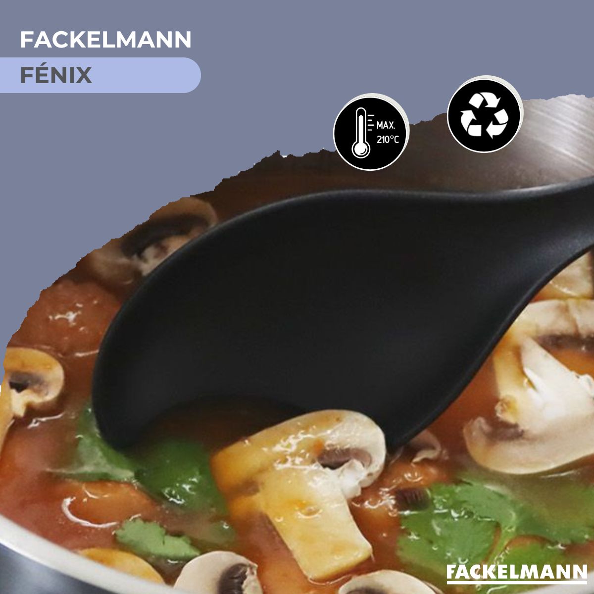 Set poêle 20 cm fonte alu revêtement antiadhésif céramique sans PFAS et 6 ustensiles inox  Crossroad Fackelmann - Mathon - 7