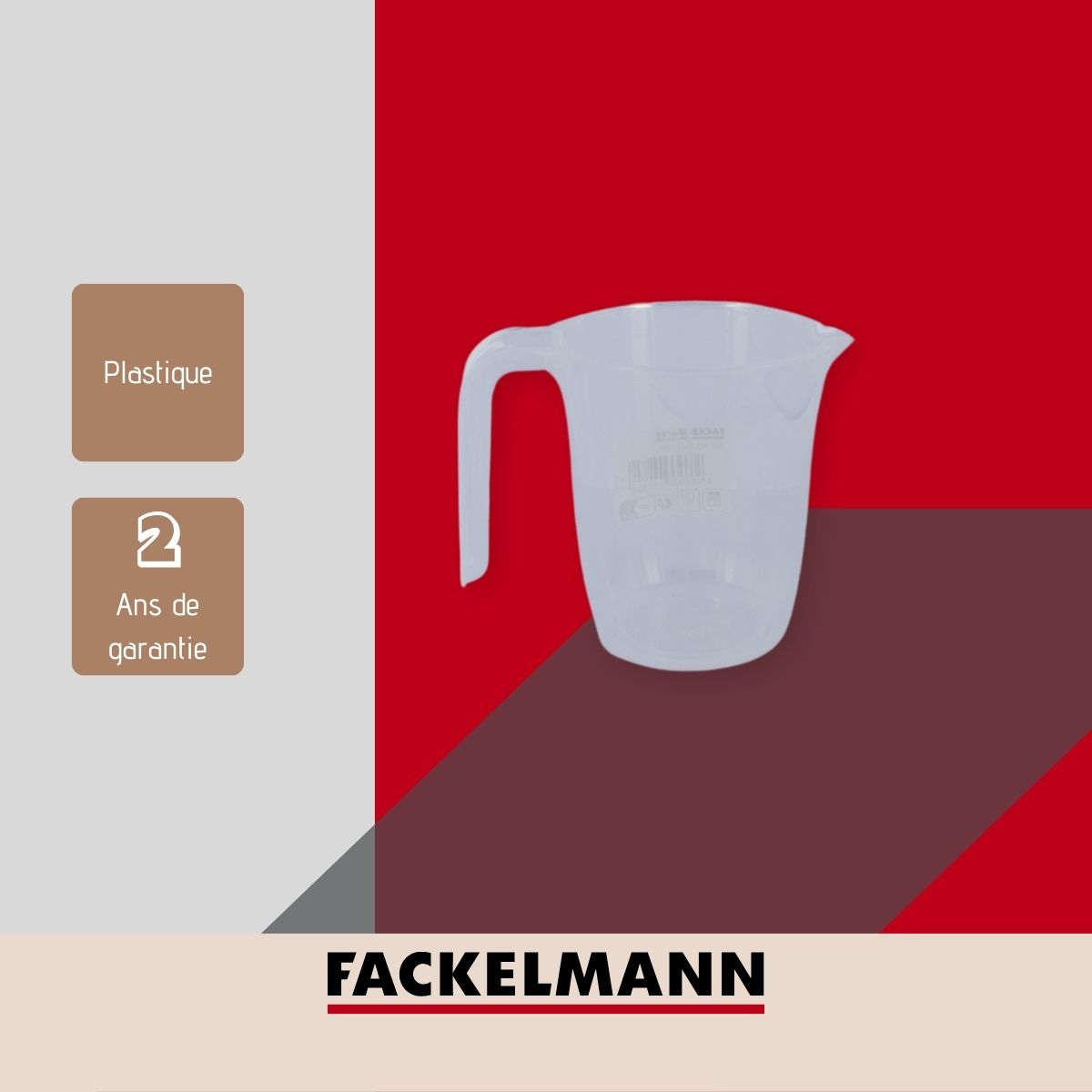 Verre doseur 500 ml en plastique transparent  Basic Fackelmann - Mathon - 4