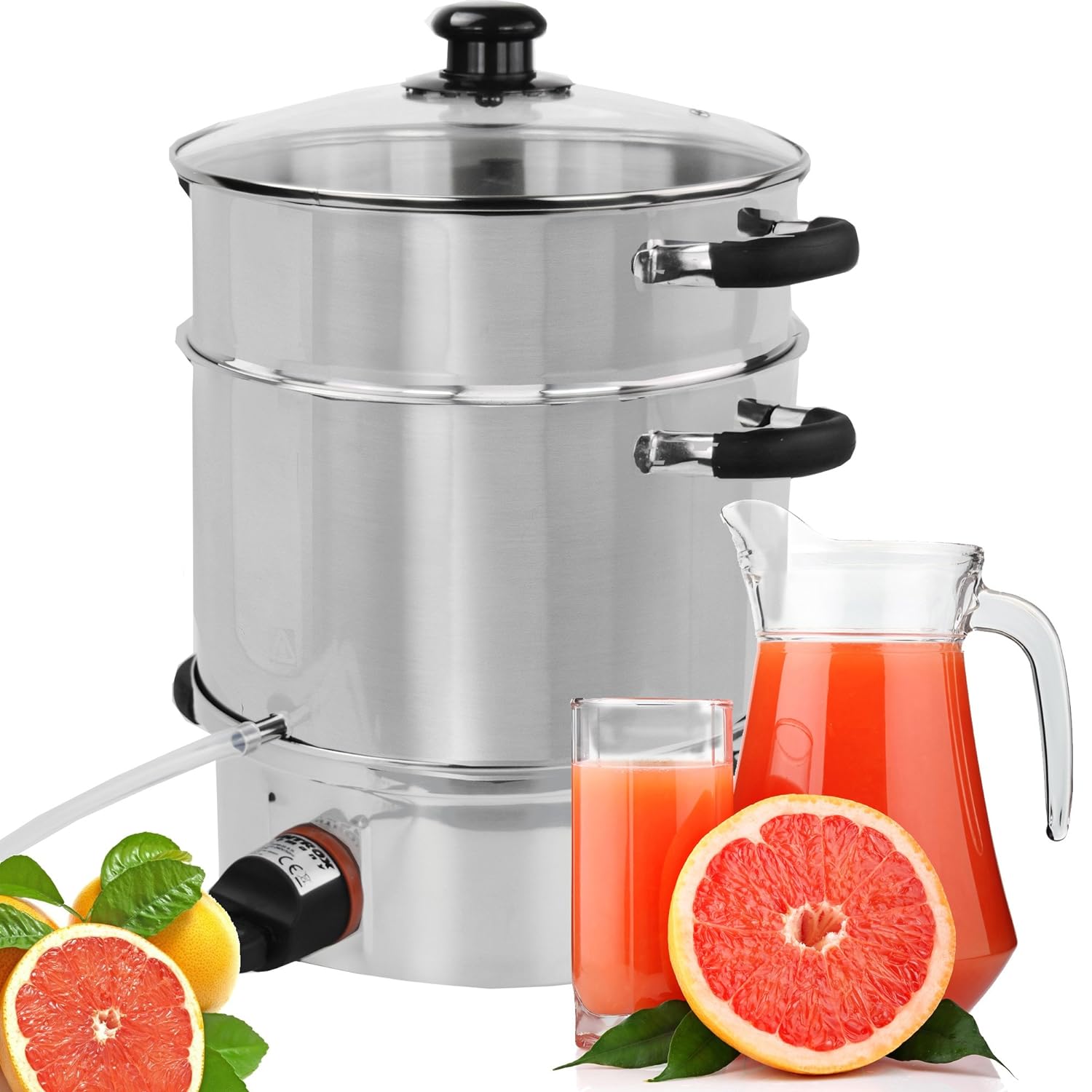 Extracteur de vapeur Juicer Presse à fruits Acier inoxydable avec élément chauffant Syntrox - Mathon