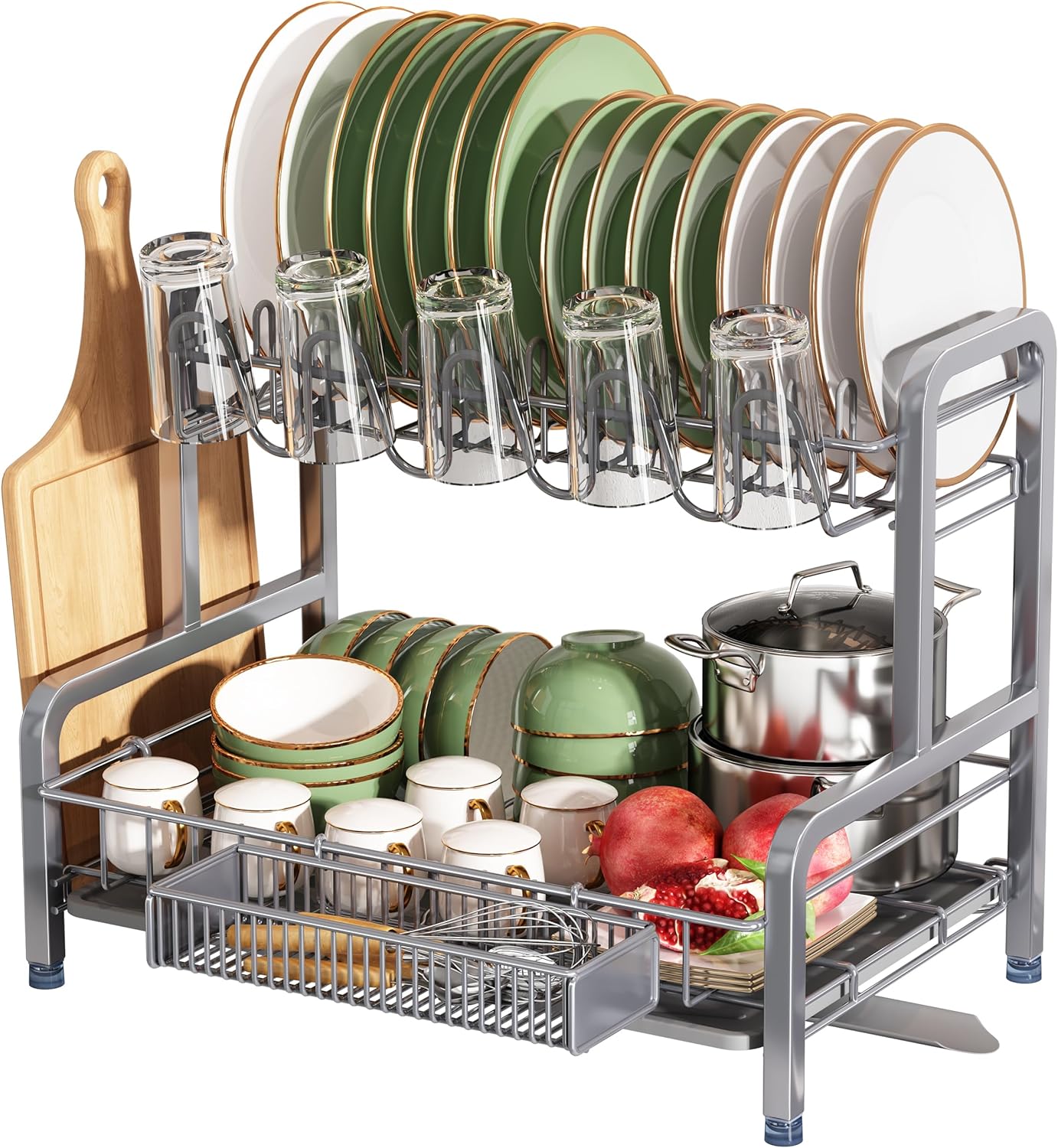 Egoutoire Vaisselle Cuisine avec 2 Niveaux inox Vendos85 - Mathon