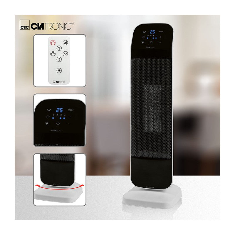 Chauffage soufflant en céramique tactile 2000W Clatronic HL 3763 Blanc Clatronic - Mathon - 3