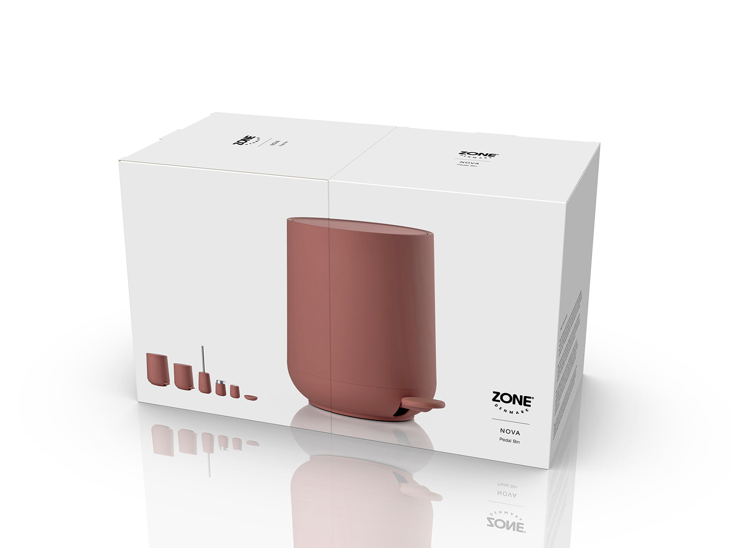 Poubelle à pédale NOVA en abs Peach Red Zone Denmark - Mathon - 5