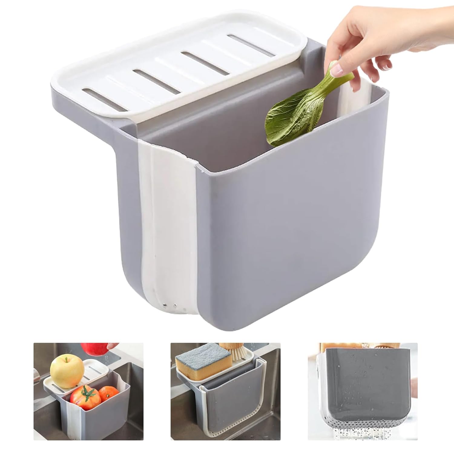 Poubelle à Séparation Sèche et Humide de 1L gris Vendos85 - Mathon