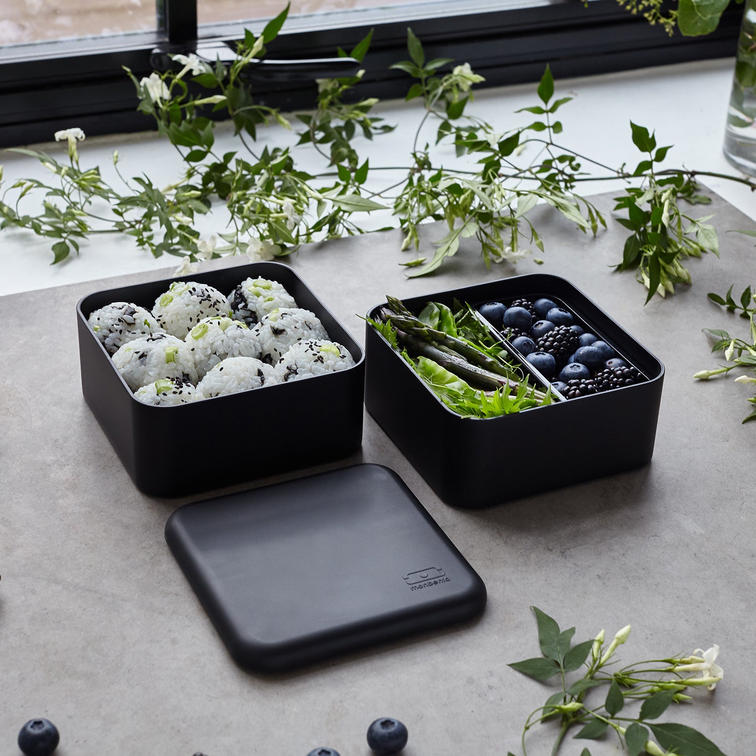 Lunch box 2 compartiments Square 1,7L Made in France Noir Onyx Monbento - Mathon - 6