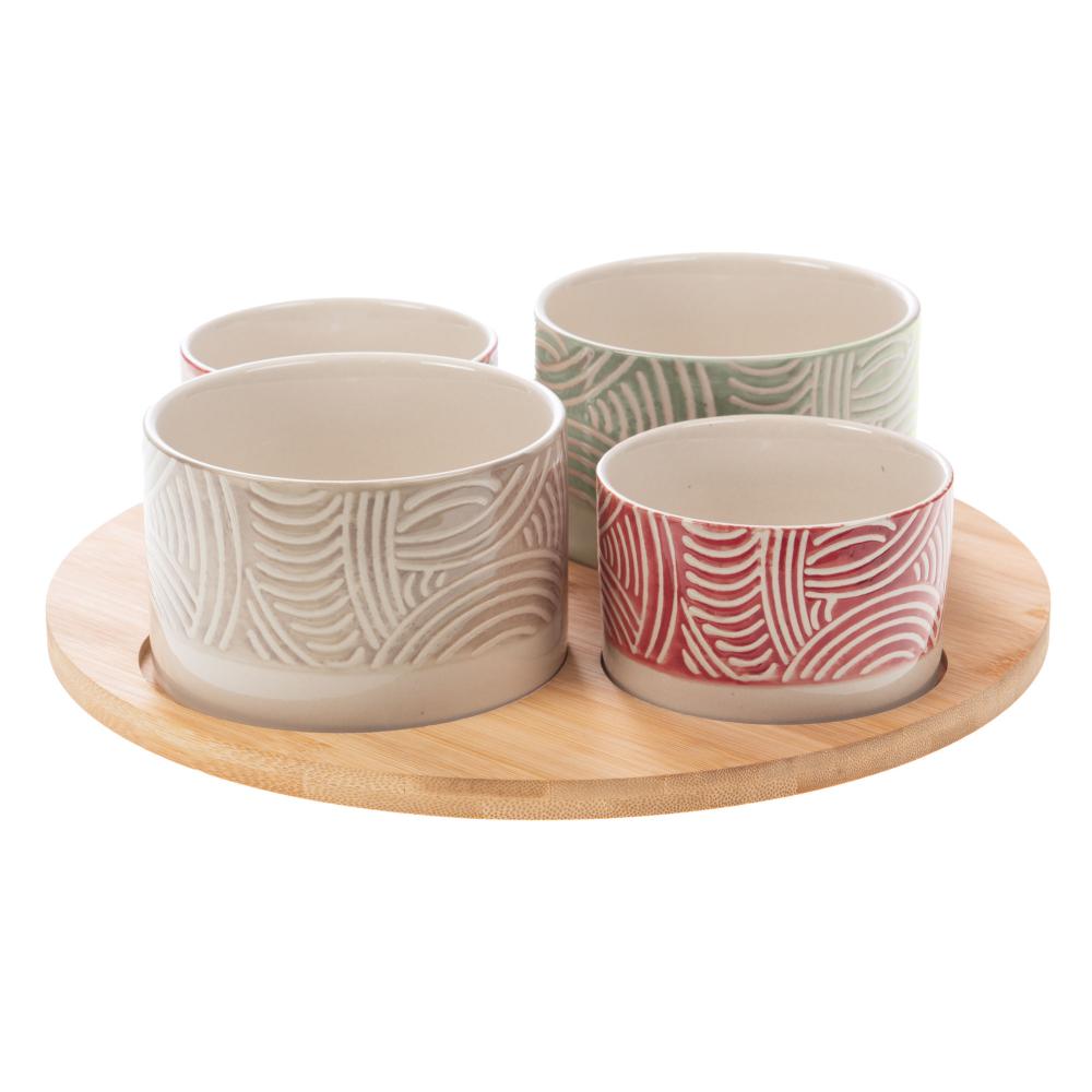 Service apéritif et ses 4 bols Positive Amadeus - Mathon - 1