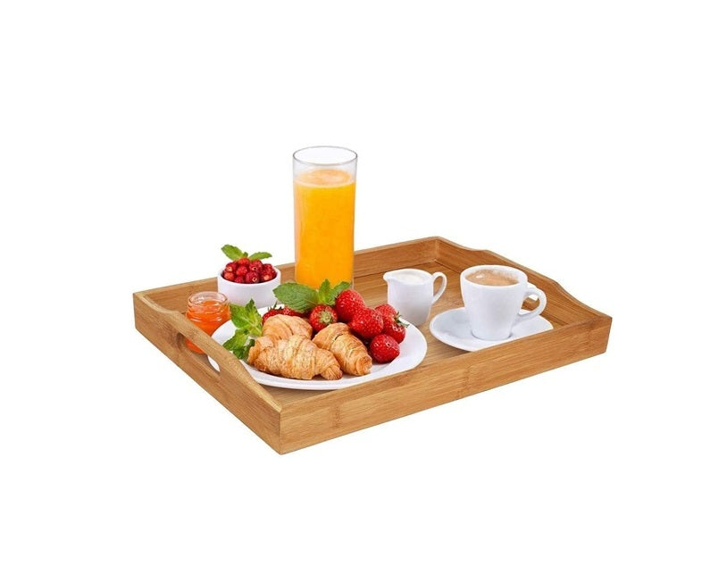 Plateau de service en bambou avec poignées 37x26 cm Vendos85 - Mathon