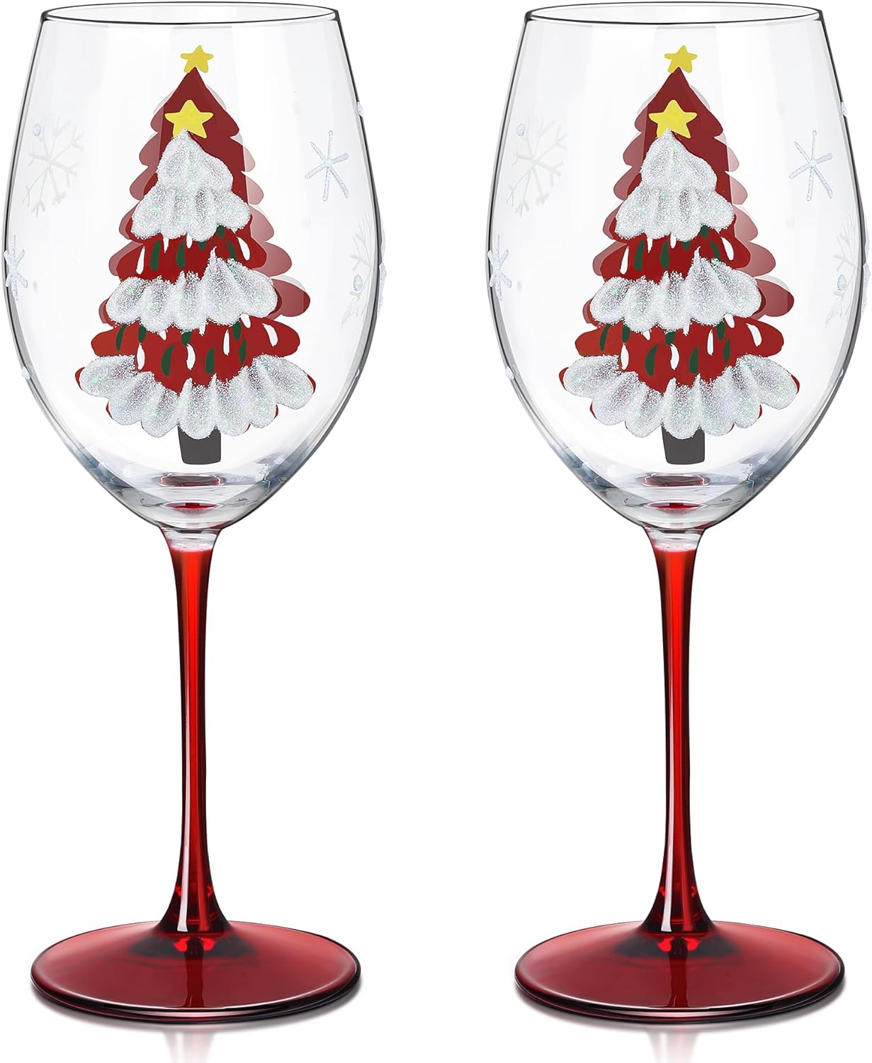 Verres à Vin Peints à la Main 560 ml – Motif Festif Vendos85 - Mathon