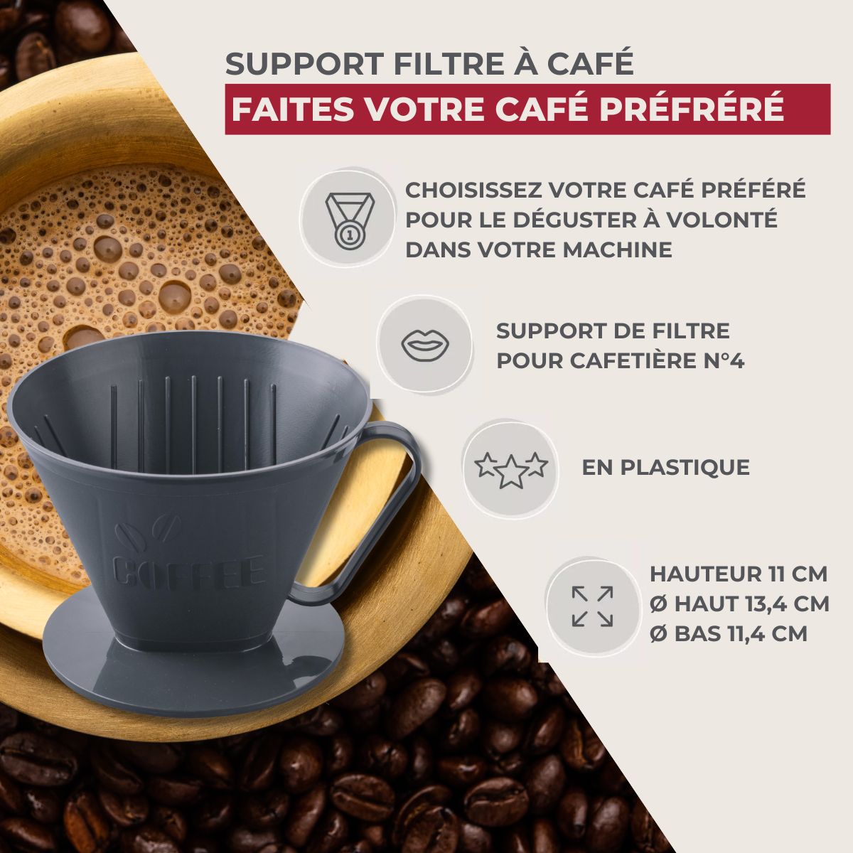 Porte filtre à café universel Fackelmann - Mathon - 3