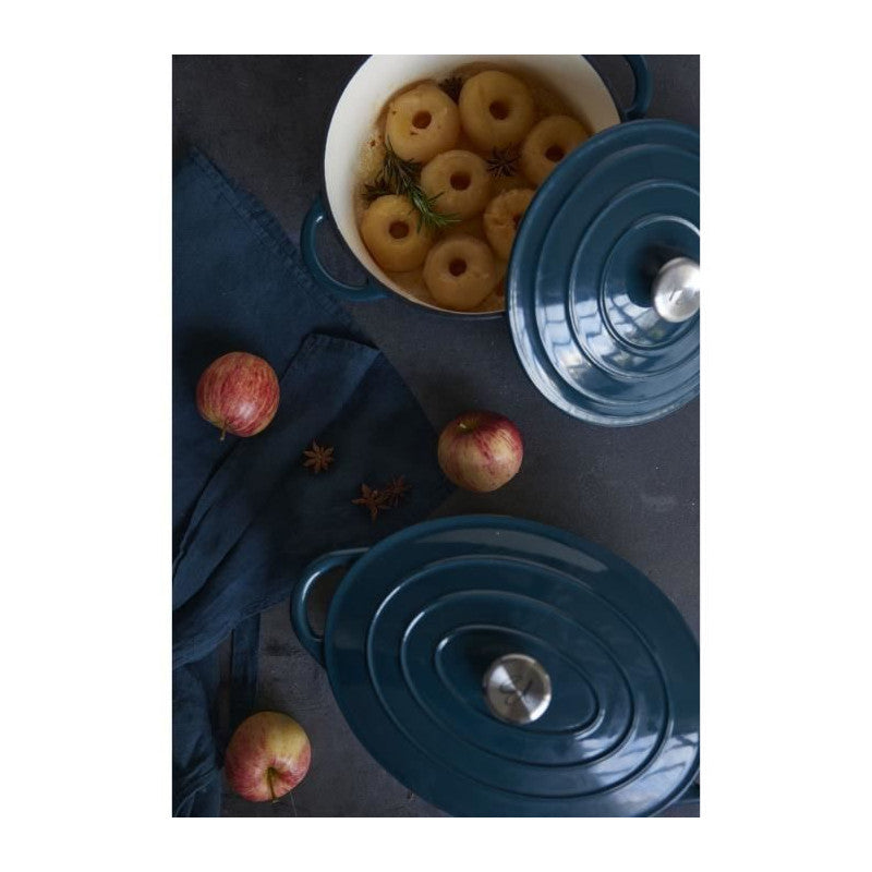 Cocotte baumalu24 cm - forme ronde - bleu vert Baumalu - Mathon - 2