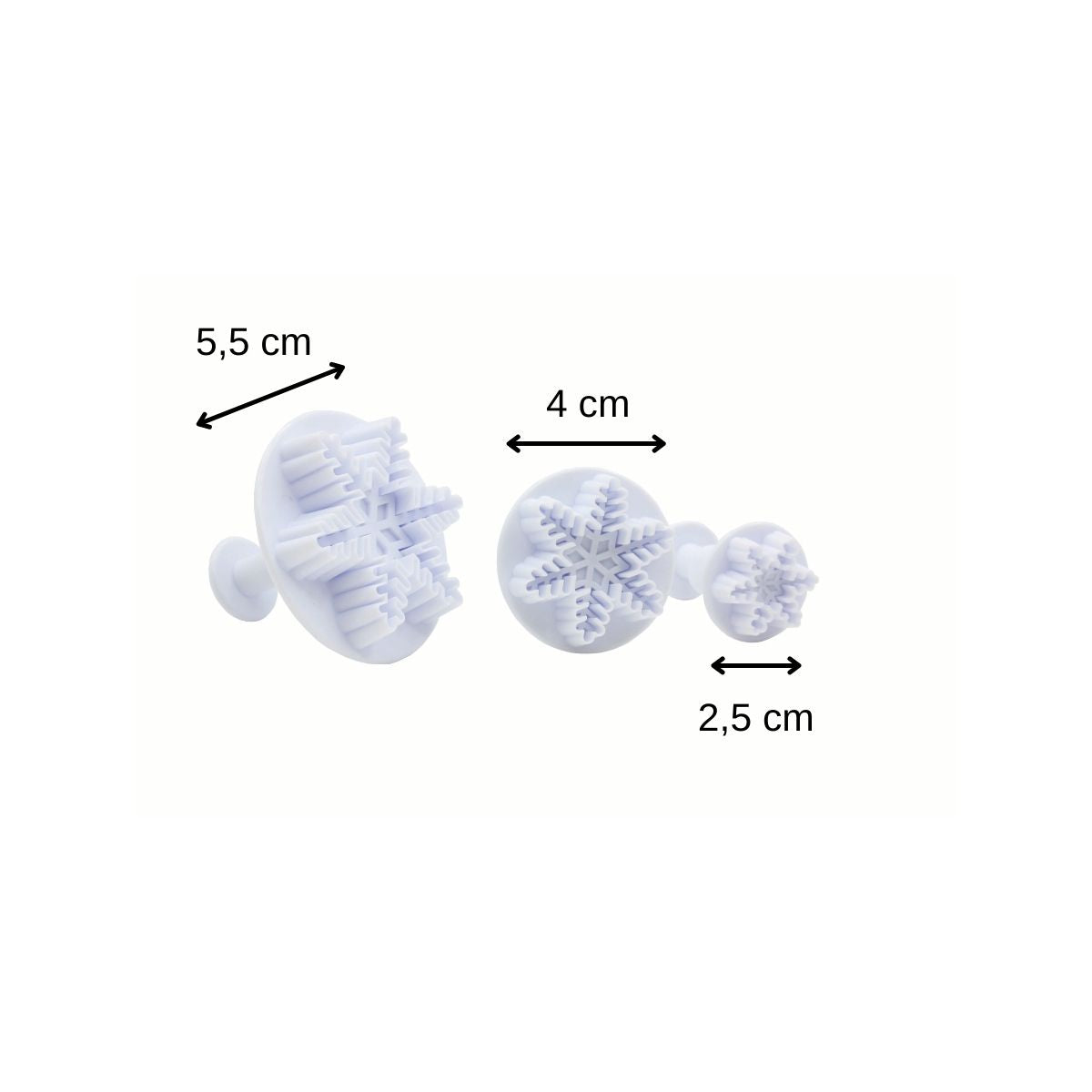 Lot de 3 emporte-pièces de Noël pour pâte à sucre motif flocon de neige Zenker Emporte-pièces Zenker - Mathon - 3