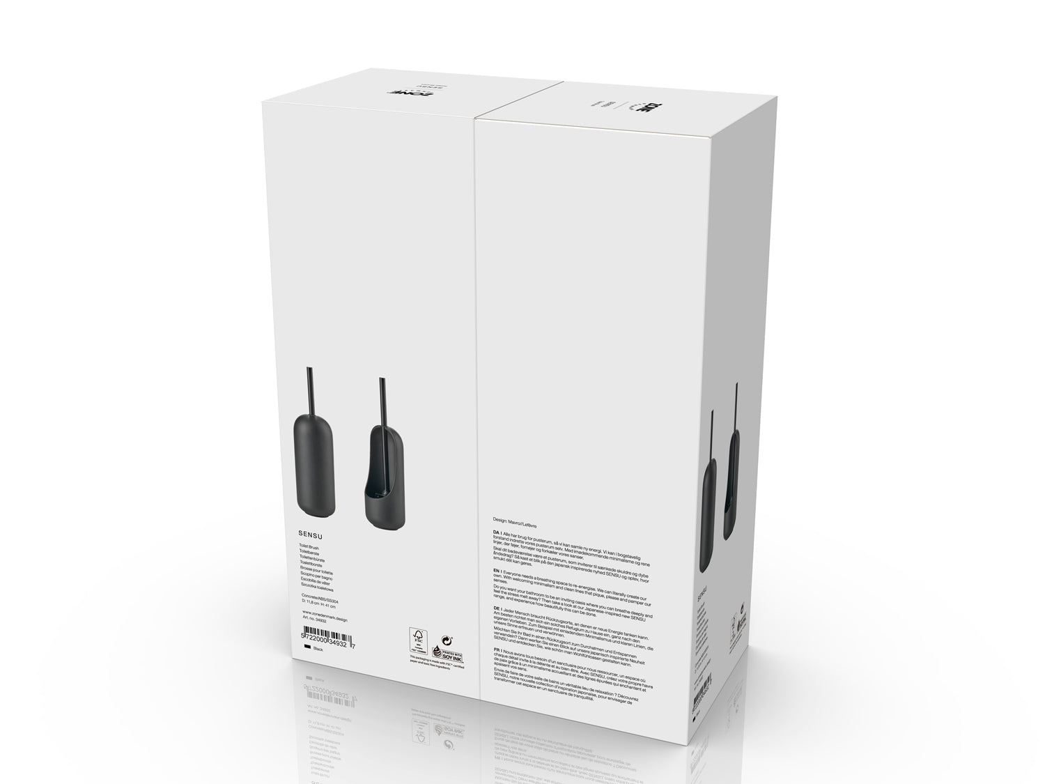 Brosse de toilette Sensu en Béton Noir Zone Denmark - Mathon - 6