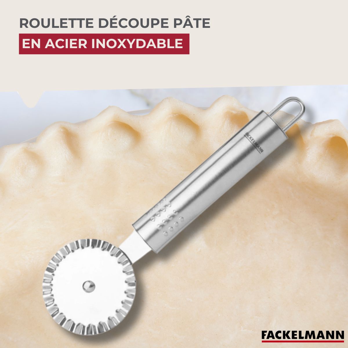 Roulette découpe pâte18 cm   Ovale limited edition Fackelmann - Mathon - 2