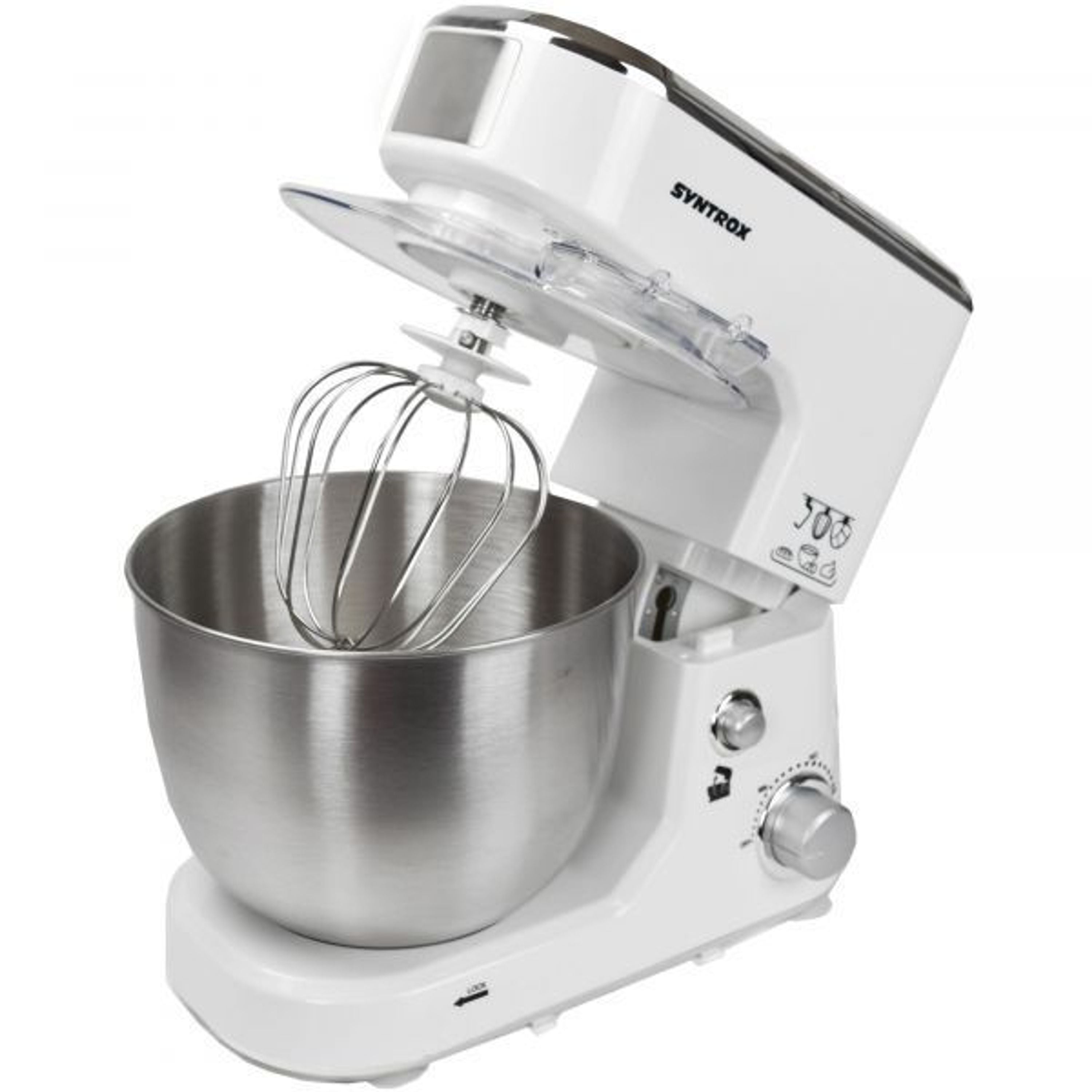 Mélangeur malaxeur robot acier inoxydable 5 litres blanc Syntrox - Mathon