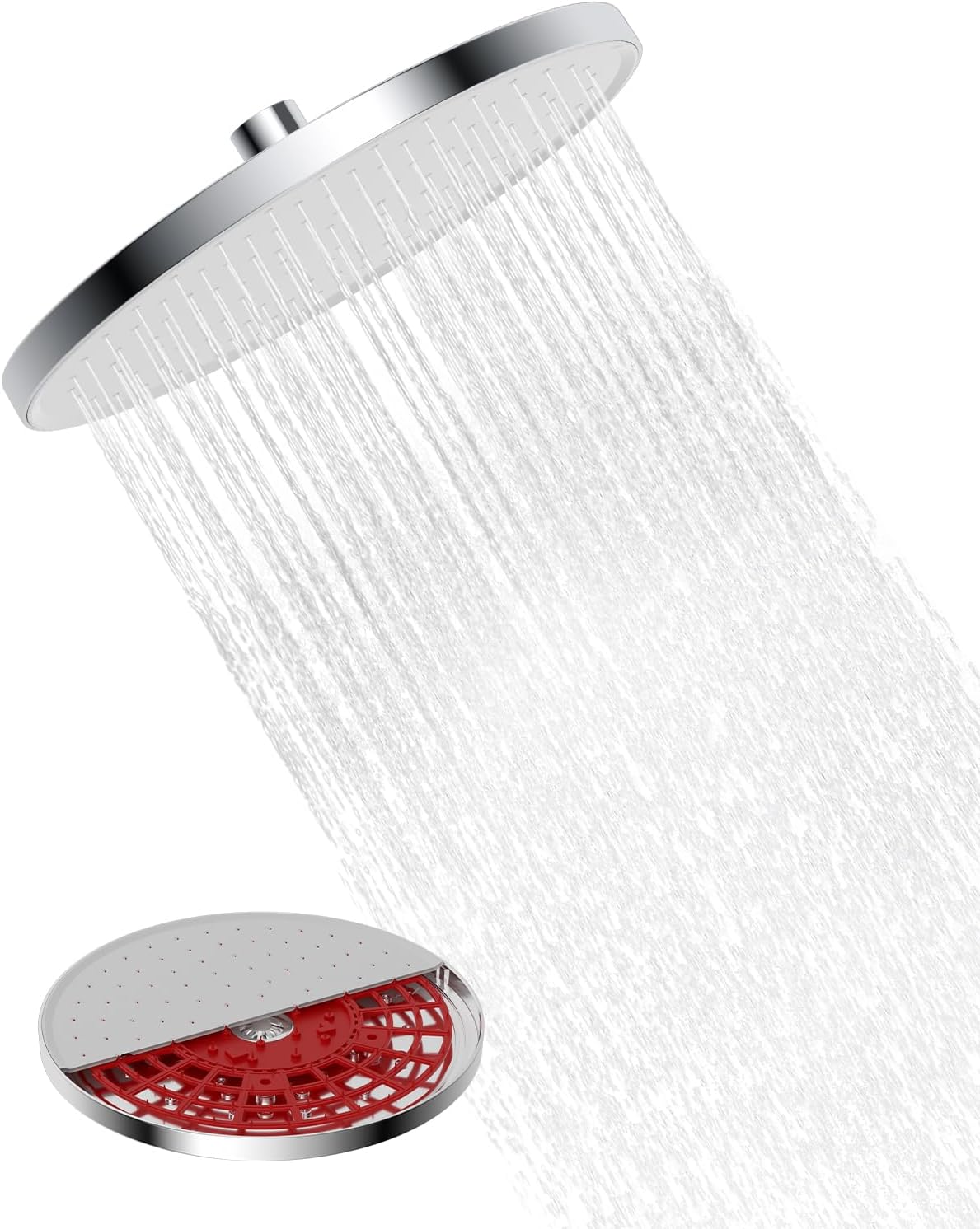 Pommeau de douche 25 cm blanc autonettoyant Vendos85 - Mathon
