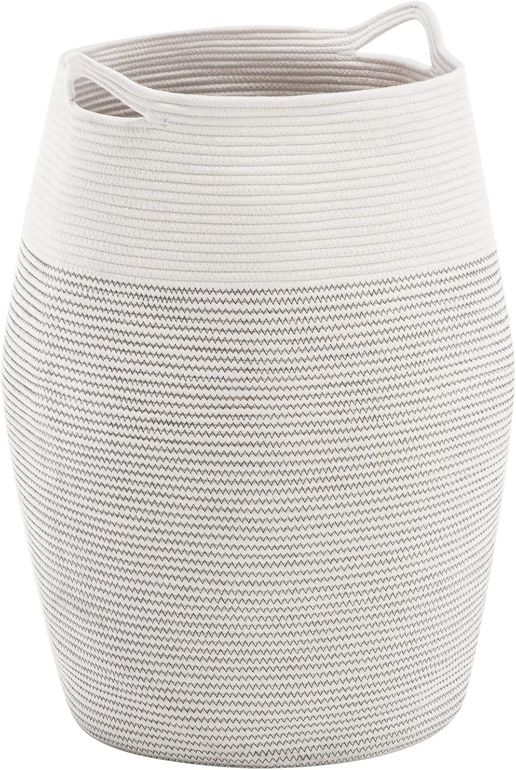 Panier à linge en coton tressé gris 105 L Vendos85 - Mathon