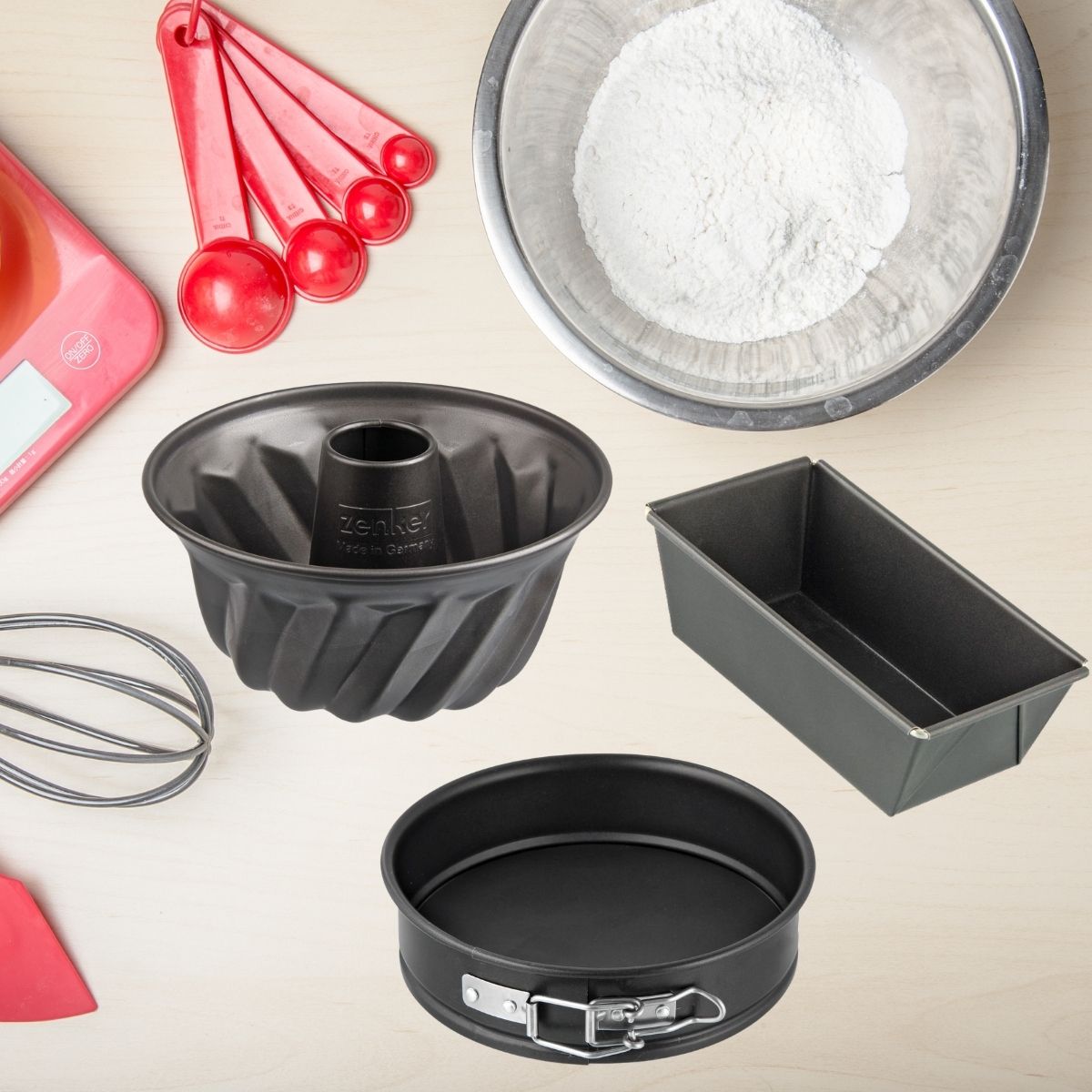 Set de 3 mini moules à cake 15 cm, charnière 16 cm et kouglof 18 cm Zenker Spécial Mini Zenker - Mathon - 2