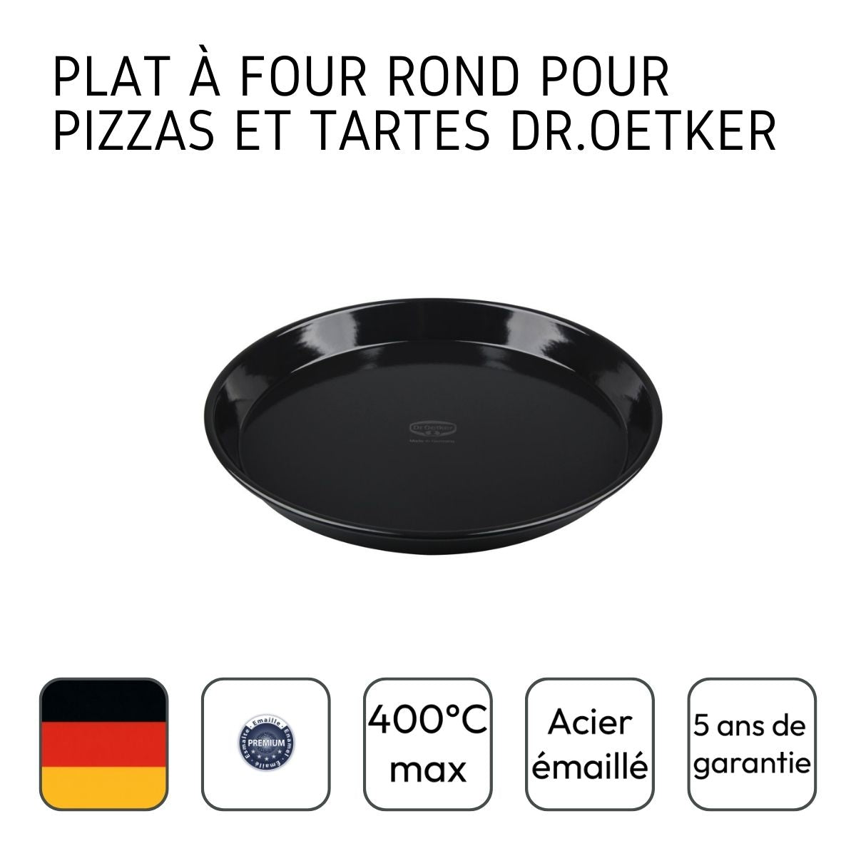 Lot de 2 plats à four pour tartes et pizzas 32 cm  Tradition Dr. Oetker - Mathon - 4